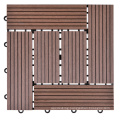 WPC Tiles Hollow Back Wood Grain Composite Flooring Deck Tile DIY Inlocking Floor Outdoor Deck Floor